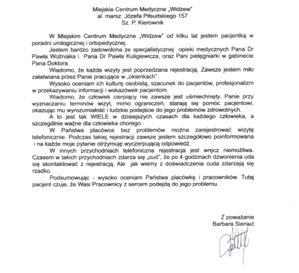 Pochwała dla MCM Widzew